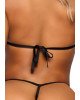 Комплект Leg Avenue Open cup bra and pearl panty Black Комплект Leg Avenue Open cup bra and pearl panty Black