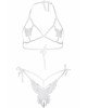Комплект Leg Avenue Open cup bra and pearl panty White Комплект Leg Avenue Open cup bra and pearl panty White