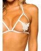 Комплект Leg Avenue Open cup bra and pearl panty White Комплект Leg Avenue Open cup bra and pearl panty White
