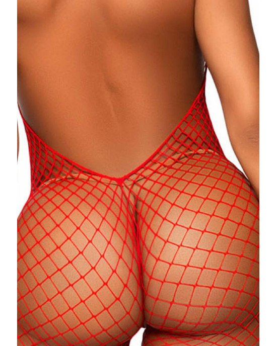 Бодістокінг Leg Avenue Racer neck bodystocking Red Бодістокінг Leg Avenue Racer neck bodystocking Red