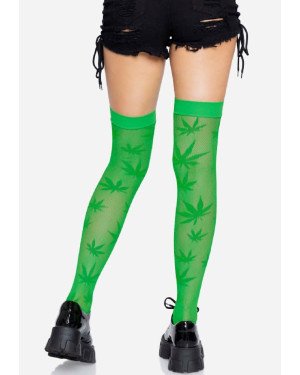 Панчохи Leg Avenue 420 Net thigh highs Green Панчохи Leg Avenue 420 Net thigh highs Green