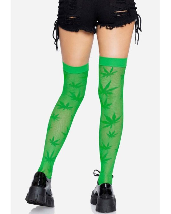 Панчохи Leg Avenue 420 Net thigh highs Green Панчохи Leg Avenue 420 Net thigh highs Green