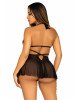 Пеньюар Leg Avenue Lace and mesh babydoll & panty Black S Пеньюар Leg Avenue Lace and mesh babydoll & panty Black S