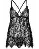 Пеньюар Leg Avenue Floral lace babydoll & string Black M Пеньюар Leg Avenue Floral lace babydoll & string Black M