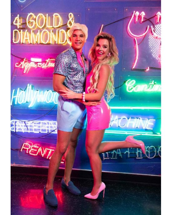 Сукня Leg Avenue Pink vinyl mini dress S