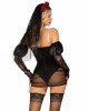 Еротичний костюм чорної нареченої Leg Avenue Heartbreak Bride L