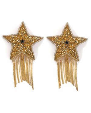 Пестис-зірки з бахромою JSY Nipple Sticker RT236112 Gold, стікери Пестис-зірки з бахромою JSY Nipple Sticker RT236112 Gold, стікери