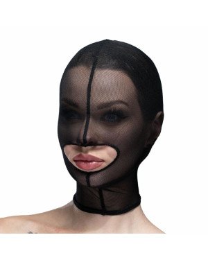 Маска сітка із відкритим ротом Feral Feelings - Hood Mask Black