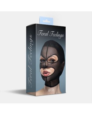 Маска сітка з відкритим ротом та очима Feral Feelings - Mask Black