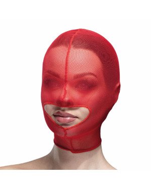 Маска сітка із відкритим ротом Feral Feelings - Hood Mask Red
