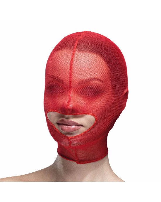 Маска сітка із відкритим ротом Feral Feelings - Hood Mask Red Маска сітка із відкритим ротом Feral Feelings - Hood Mask Red