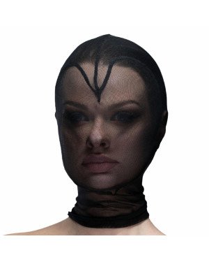 Маска серце сітка із повністю закритим обличчям Feral Feelings - Hearts Mask Black/Black