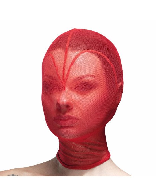 Маска серце сітка із повністю закритим обличчям Feral Feelings - Hearts Mask Red/Red Маска серце сітка із повністю закритим обличчям Feral Feelings - Hearts Mask Red/Red