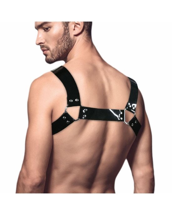 Чоловіча портупея на груди Feral Feelings - Bulldog Harness Black Чоловіча портупея на груди Feral Feelings - Bulldog Harness Black