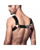 Чоловіча портупея на груди Feral Feelings - Bulldog Harness Black Чоловіча портупея на груди Feral Feelings - Bulldog Harness Black