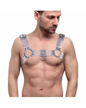 Чоловіча портупея на груди Feral Feelings - Bulldog Harness Trasparent