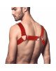 Чоловіча портупея на груди Feral Feelings - Bulldog Harness Red Чоловіча портупея на груди Feral Feelings - Bulldog Harness Red