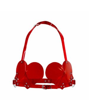 Ліф Серце Feral Feelings - Hearts Bra Red Trasparent