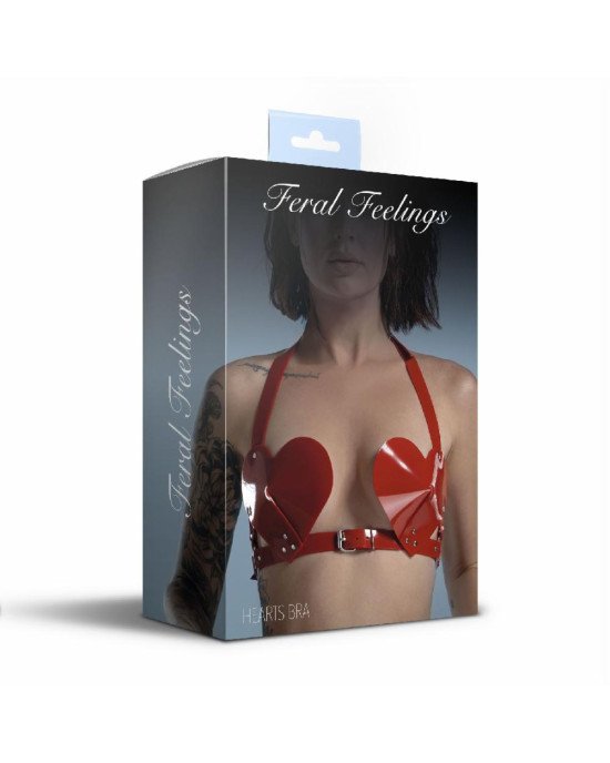 Ліф Серце Feral Feelings - Hearts Bra Red Ліф Серце Feral Feelings - Hearts Bra Red