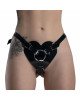 Трусики Серце для страпону Feral Feelings - Hearts Strap-on Belt Black Трусики Серце для страпону Feral Feelings - Hearts Strap-on Belt Black