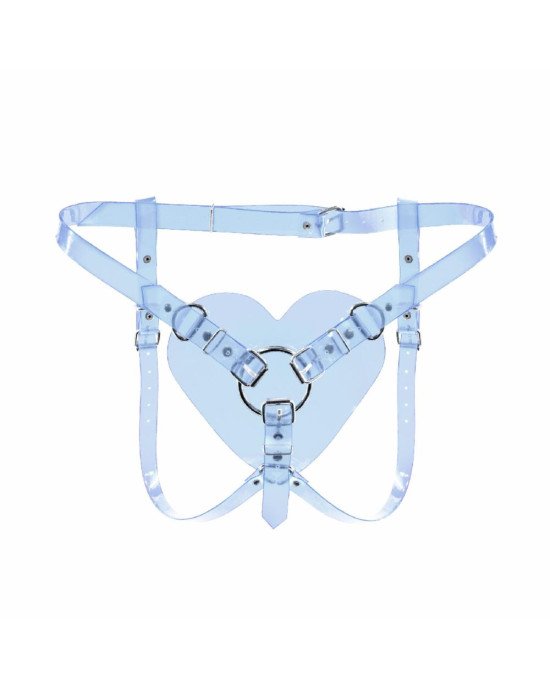 Трусики Серце для страпону Feral Feelings - Hearts Strap-on Belt Trasparent Трусики Серце для страпону Feral Feelings - Hearts Strap-on Belt Trasparent