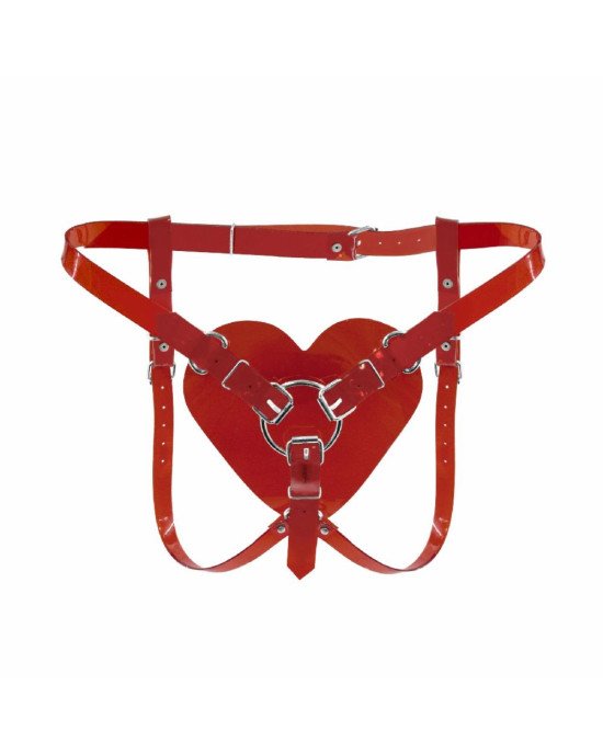 Трусики Серце для страпону Feral Feelings - Hearts Strap-on Belt Red Трусики Серце для страпону Feral Feelings - Hearts Strap-on Belt Red