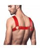 Чоловіча портупея на груди з натуральної шкіри Feral Feelings - Bulldog Harness Red