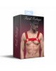 Чоловіча портупея на груди з натуральної шкіри Feral Feelings - Bulldog Harness Red