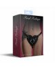 Трусики Серце для страпону з натуральної шкіри Feral Feelings - Hearts Strap-on Belt Black