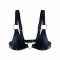 Ліф з натуральної шкіри Feral Feelings - Bikini Top Black