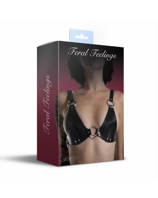 Ліф з натуральної шкіри Feral Feelings - Bikini Top Black Ліф з натуральної шкіри Feral Feelings - Bikini Top Black
