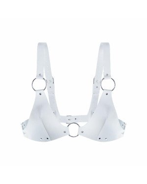 Ліф з натуральної шкіри Feral Feelings - Bikini Top White