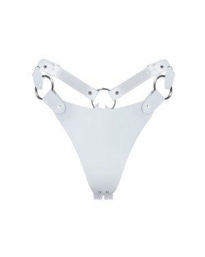 Трусики з натуральної шкіри Feral Feelings - String Bikini White