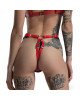 Трусики з натуральної шкіри Feral Feelings - String Bikini Red Трусики з натуральної шкіри Feral Feelings - String Bikini Red