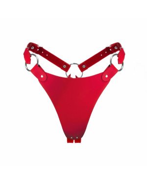 Трусики з натуральної шкіри Feral Feelings - String Bikini Red