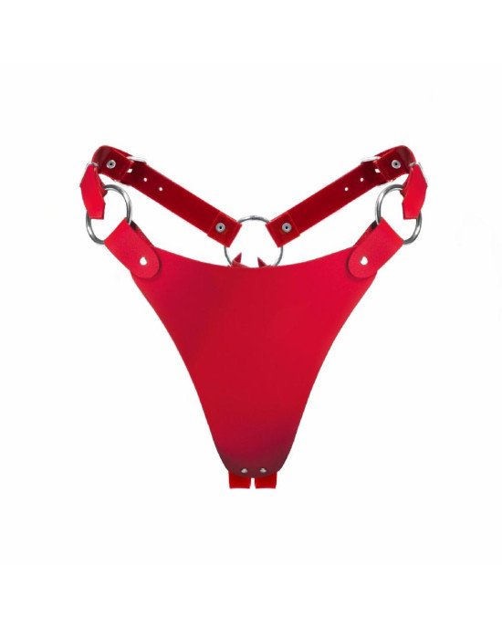 Трусики з натуральної шкіри Feral Feelings - String Bikini Red Трусики з натуральної шкіри Feral Feelings - String Bikini Red