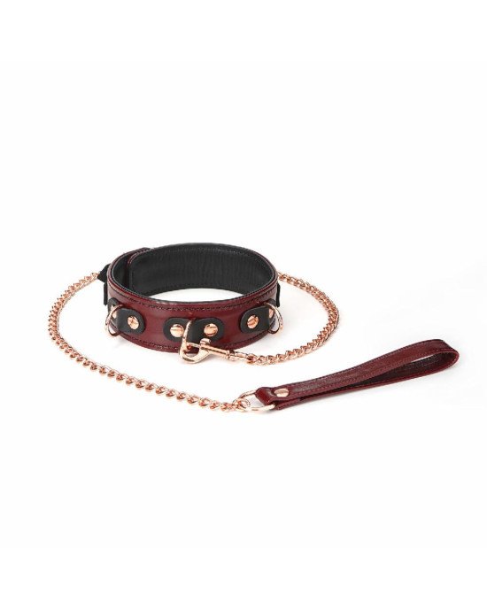Нашийник з повідцем Liebe Seele Wine Red Collar and Leash Нашийник з повідцем Liebe Seele Wine Red Collar and Leash