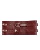 Шкіряний пояс для бондажу Liebe Seele Wine Red Waist Cuff S Size