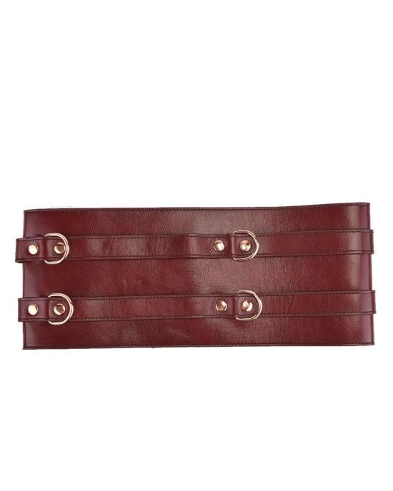Шкіряний пояс для бондажу Liebe Seele Wine Red Waist Cuff M Size Шкіряний пояс для бондажу Liebe Seele Wine Red Waist Cuff M Size