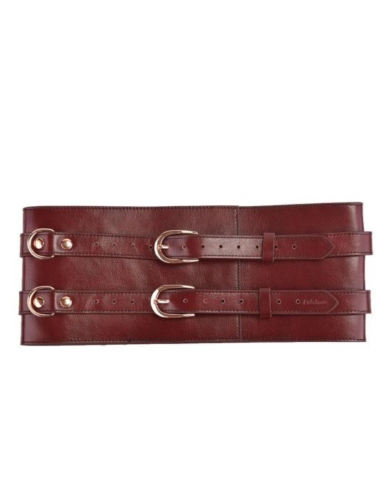 Шкіряний пояс для бондажу Liebe Seele Wine Red Waist Cuff L Size Шкіряний пояс для бондажу Liebe Seele Wine Red Waist Cuff L Size