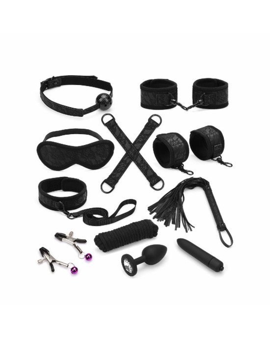 Набір Liebe Seele Black Lace and Neoprene 11pcs Bondage Kit Набір Liebe Seele Black Lace and Neoprene 11pcs Bondage Kit