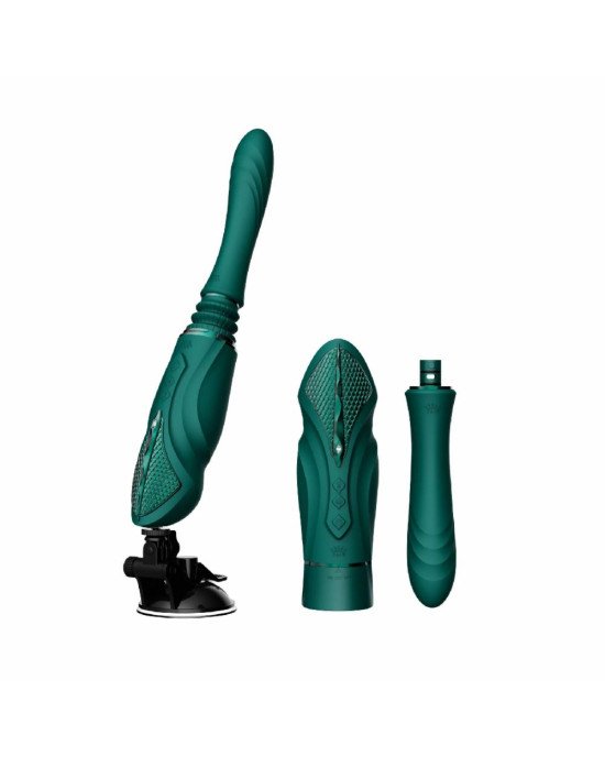Компактна секс-машина Zalo - Sesh Turquoise Green
