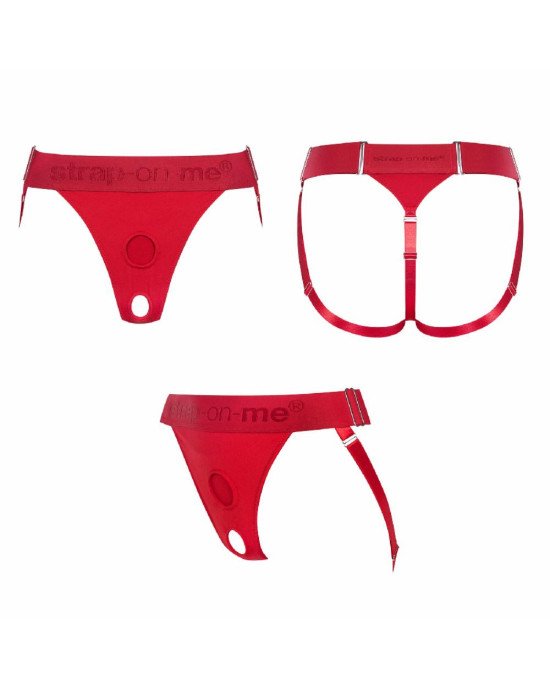 Трусики для страпона Strap-On-Me HARNAIS LINGERIE UNIQUE - One Size - RED Трусики для страпона Strap-On-Me HARNAIS LINGERIE UNIQUE - One Size - RED