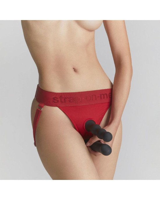 Трусики для страпона Strap-On-Me HARNAIS LINGERIE UNIQUE - One Size - RED Трусики для страпона Strap-On-Me HARNAIS LINGERIE UNIQUE - One Size - RED