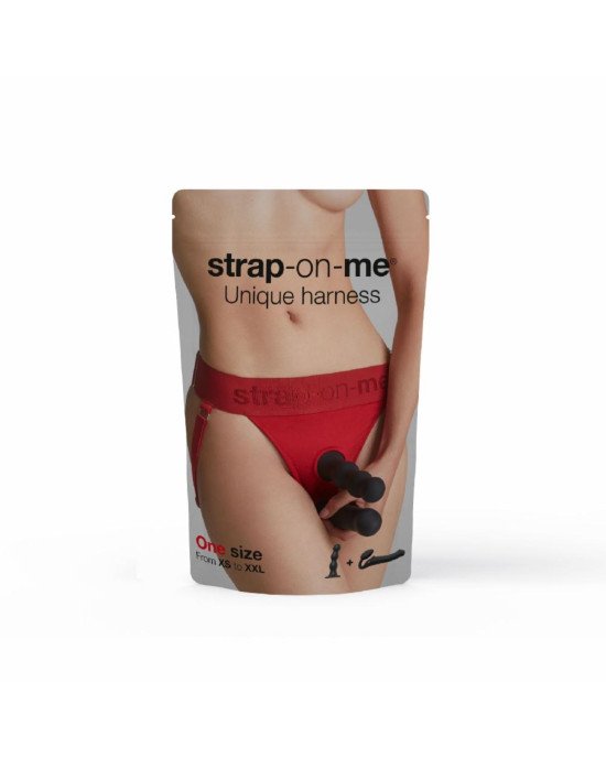 Трусики для страпона Strap-On-Me HARNAIS LINGERIE UNIQUE - One Size - RED Трусики для страпона Strap-On-Me HARNAIS LINGERIE UNIQUE - One Size - RED