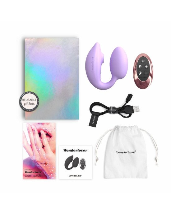 Віброяйце з вакуумною кліторальною стимуляцією Love To Love Wonderlover VIVA MAUVE Віброяйце з вакуумною кліторальною стимуляцією Love To Love Wonderlover VIVA MAUVE