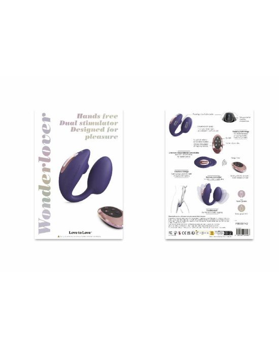 Віброяйце з вакуумною кліторальною стимуляцією Love To Love Wonderlover MIDNIGHT INDIGO Віброяйце з вакуумною кліторальною стимуляцією Love To Love Wonderlover MIDNIGHT INDIGO