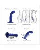 Насадка для страпона з подвійною точковою пульсацією Strap-On-Me TAPPING DILDO WAVE - NIGHT BLUE Насадка для страпона з подвійною точковою пульсацією Strap-On-Me TAPPING DILDO WAVE - NIGHT BLUE