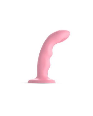 Насадка для страпону з подвійною точковою пульсацією Strap-On-Me TAPPING DILDO WAVE - CORAL PINK