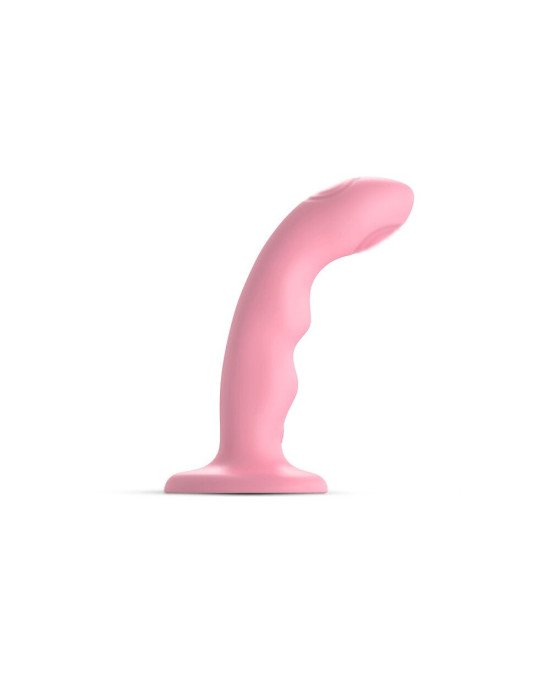 Насадка для страпону з подвійною точковою пульсацією Strap-On-Me TAPPING DILDO WAVE - CORAL PINK